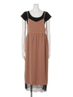 TOPSSETロングワンピース/ベージュ