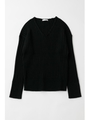 V NECK RIB ニット/BLK
