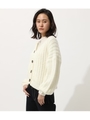 VOLUME SHORT CARDIGAN/O/WHT1