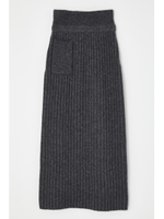 WIDE RIB KNIT スカート/T.GRY
