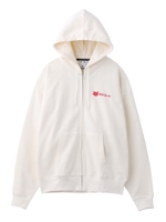 X-GIRL BASE ZIP UP SWEAT HOODIE/ホワイト