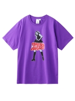 X-girl × HYSTERIC GLAMOUR FLARE LOGO S/S TEE/ライトパープル