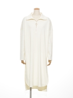 [BED&BREAKFAST]Melange Zip Up Tunic ドレス/OFF WHITE