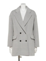 [GREED]Reversible Check Wool Half Coat/GRAY