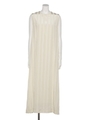 [GREED]Striped Jacquard Flared Dress/OFF WHITE