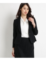 [L]ウール混テーラードジャケット/ブラック(019)