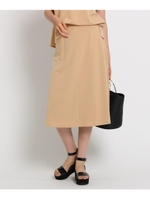 [L]トリアセートストレッチライトスカート/キャメル(641)