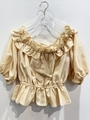 frill offshoulder blouse/yellow