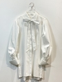 ribbon tie blouse/white