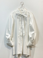 ribbon tie blouse/white