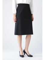 ［ウォッシャブル］TRストレッチツイルウォッシャブルスカート/ブラック(010)