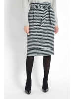 ［ウォッシャブル］千鳥幾何プリントスカート/グリーン1(131)