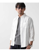 《WEB限定》フレンチリネンカラーシャツ/ホワイト(030)