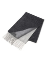 【 WEB限定 】 トリプルウール配色 マフラー/チャコールグレー(514)