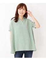 【2点セット】シアーチェックシャツ+タンクトップ/ライトグリーン(021)