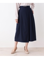 【42(LL)WEB限定サイズ】ワイドロングガウチョパンツ/ネイビー(093)