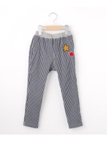 【80-120cm】ウエストゴムリブパンツ/ネイビー(393)