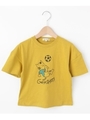 【80-120cm】スポーツアニマル五分袖Tシャツ/マスタード(033)