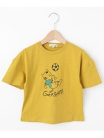 【80-120cm】スポーツアニマル五分袖Tシャツ/マスタード(033)