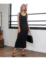 【ANAP】ダブルストラップバッククロスリブワンピース/ブラック(027)