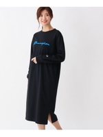 【Champion】刺繍ロゴ入りワンピース/ブラック(019)