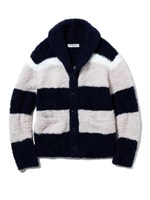 【GELATO PIQUE HOMME】'ジェラート'トリムボーダーショールカーディガン/NVY