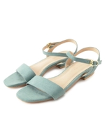 【GISELe4月号掲載】シンプルローヒールサンダル/ライトグリーン(721)