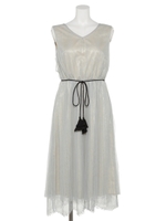 【Je super】レース重ねチュールプリーツドレス/ミント