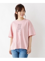 【KIDSリンク】ロゴアソート五分袖Tシャツ/ベビーピンク(071)
