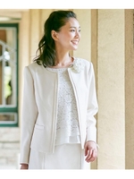 【S-4Lまで/洗える】らくドビーノーカラージャケット/ナチュラル(050)