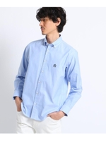 【Sサイズ〜】クラッシックワンポイントオックスボタンダウンシャツ/ライトブルー(091)