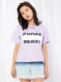 【WEB限定】AilandlimitedリボンTシャツ/ラベンダー