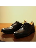 【WEB限定】レザービジネスシューズ/25.5cm〜27.5cmサイズ充実/ビジネス/結婚式、セレモニー、パーティー/ブラック(219)