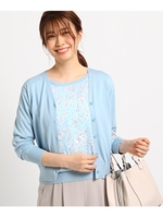 【WEB限定カラーあり/洗える】ドットフラワーツインニット/ライトグリーン(021)