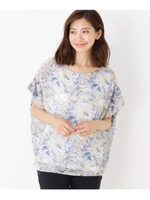 【WEB限定サイズ・04（LL）あり】トロピカルシフォンシャツ/マスタード(733)