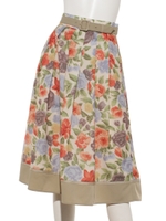 【an another angelus】ガーデンフラワー柄タックスカート/MIX