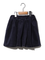 【キッズ】細コールスカート/ネイビー