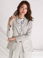 【セットアップ対応】アイアスストレッチ テーラードジャケット/ライトグレー