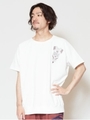 【チャイハネ】yul ネイティブ柄刺繍入りMEN'Sトップス/ホワイト