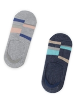 【抗菌防臭】カラフル柄ショートソックス/ネイビー(593)