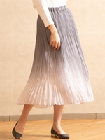 【雑誌掲載】グラデーションプリーツスカート/パープル