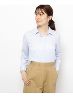 【手洗い可】ベーシックシャツ/ライトブルー(391)