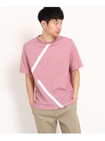 【接触冷感】ラインTシャツ/ピンク(072)