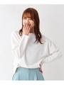 【洗える・42(LL)WEB限定サイズ】SUPIMA　COTTON　リップル　ドルマンカットソー/ホワイト(001)