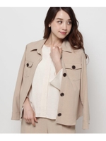 【洗える】スラブオックスシャツ/ベージュ(052)