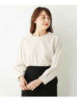 【洗える】ドルマンボリュームプルオーバー/ライトベージュ(051)