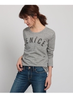 【洗える】プリントコットンプルオーバー/グレー(812)