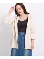 【洗える】裏毛スウエットフーディーカーディガン/ホワイト(801)