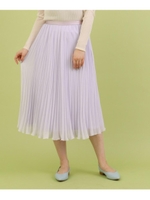 【美人百花4月号掲載】ダブルプリーツシフォンスカート/ライトパープル(081)
