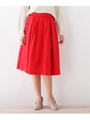 ◆ミモレタックフレアスカート/レッド(062)
